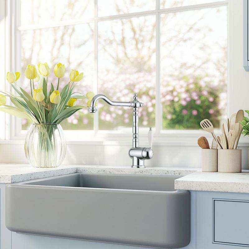 Franke Particolare Old England klasszikus konyhai csaptelep króm 115.0060.360