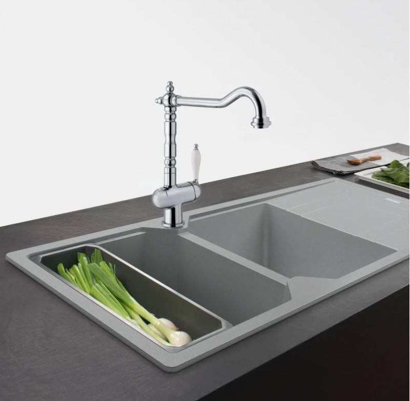 Franke Particolare Old England klasszikus konyhai csaptelep króm 115.0060.360