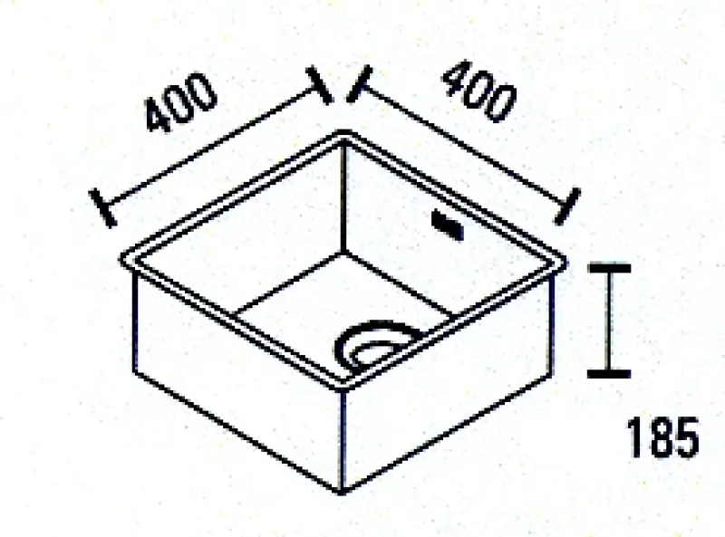 ABK Bingara 40fvi rozsdamentes acél mosogató 40x40cm süllyesztett, aláépített és felületi beépítés BIN40FVI