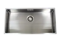 ABK Bingara extra grote roestvrijstalen spoelbak 80x40cm vlak inbouw, onderbouw en opbouw BIN80FVI