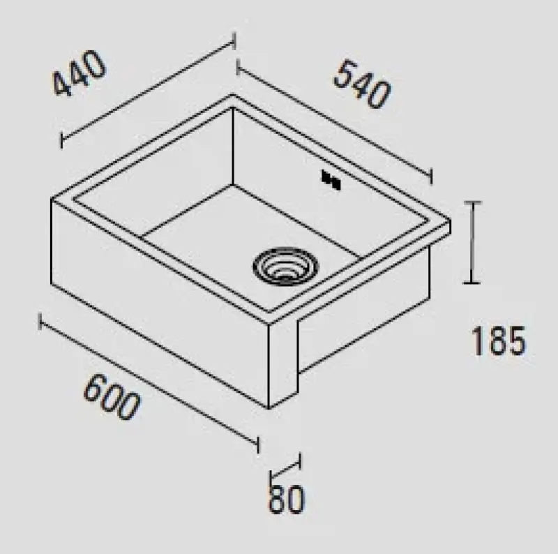 ABK Baronga 6054f beépíthető mosogató farmhouse stílusú, kidolgozott előlappal 1150424037