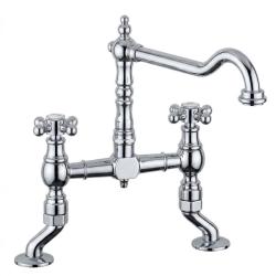 Nostalgikus konyhai csaptelep rozsdamentes acél V1979RVSST