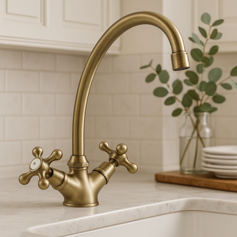 Nostalgikus konyhai csaptelep V1900 Bronz