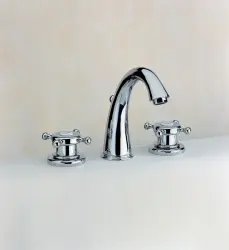 Huber Victorian 3 lyukú termosztátos mosdócsaptelep rozsdamentes acél VTT710102A