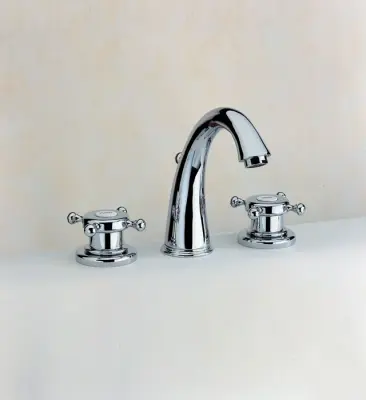 Huber Victorian 3 lyukú termosztátos mosdócsaptelep rozsdamentes acél VTT710102A