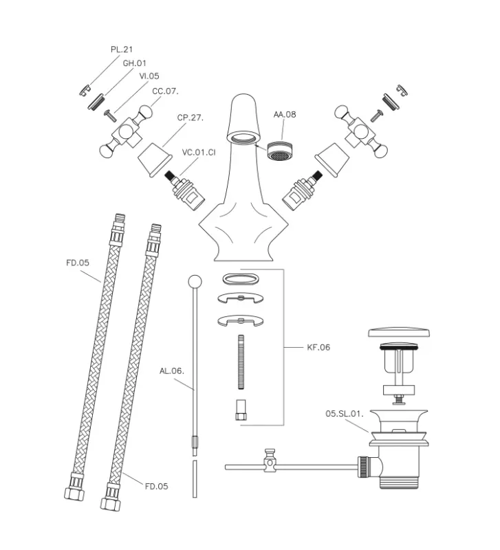Huber Victoriai Mosdócsaptelep Arany VT0005102G