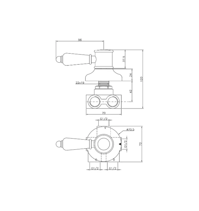 Huber Victorian 3-utas Váltó Arany VT0002702G