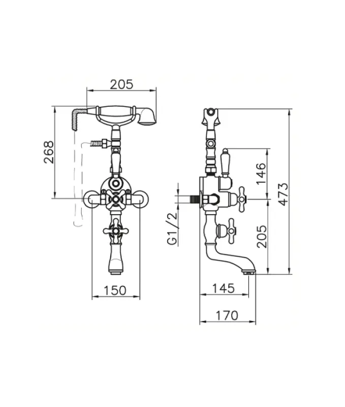 Huber Croisette Thermosztátos Keverőcsap Bronz 198.CS01H.BA