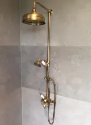 Huber Victoriai termosztatikus zuhanyszett 15cm bronz 590.VT01H.BA
