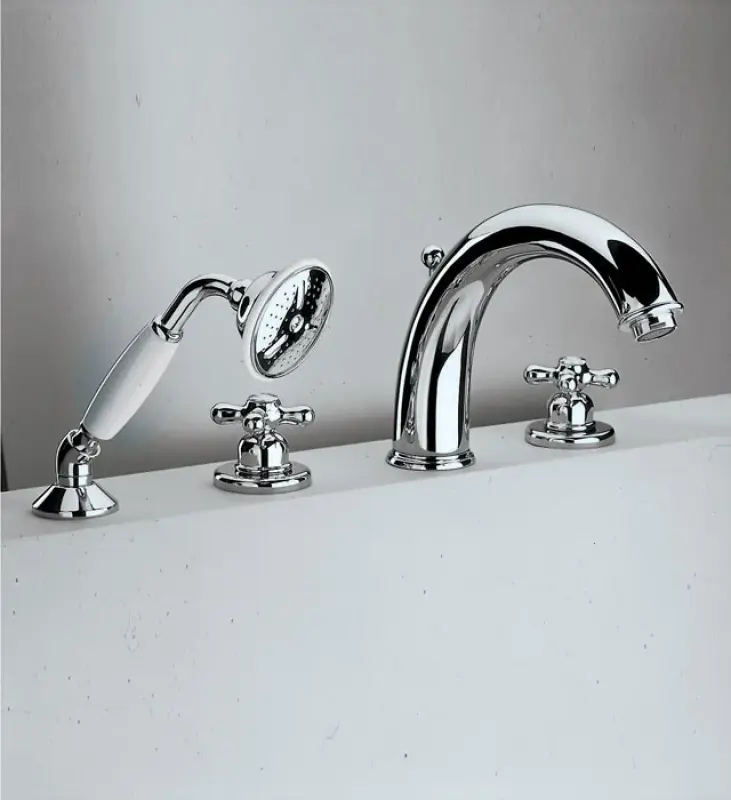 Huber Croisette 4-lyukú kádperem csaptelep Termosztátos Bronz CST7601027