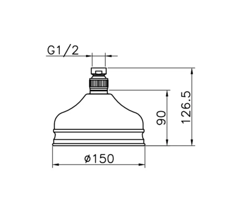 Huber Nostalgikus Esőzuhany 15cm Bronz 05.SO.01H.BA