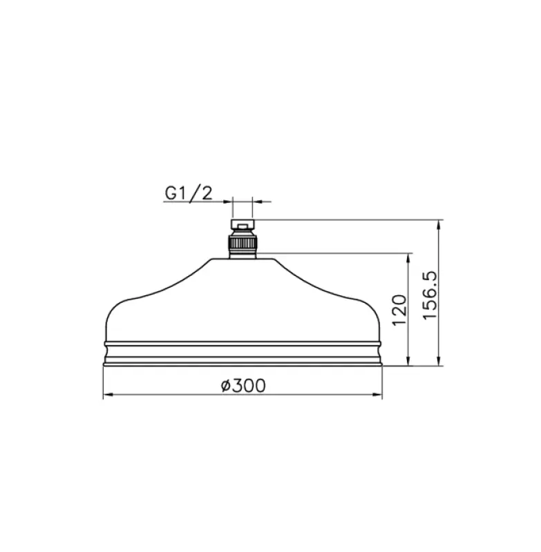 Huber Nosztalgikus nagy klasszikus esőzuhany 30cm bronz 05.SO.03H.BA