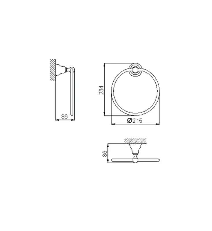 Huber Croisette Klasszikus Törölközőgyűrű Króm 4018.01H.CR