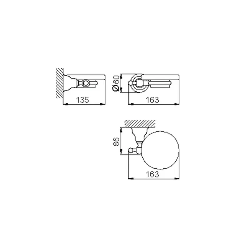Huber Croisette Klasszikus Szappantartó Króm-Kerámia 4022.01H.CR