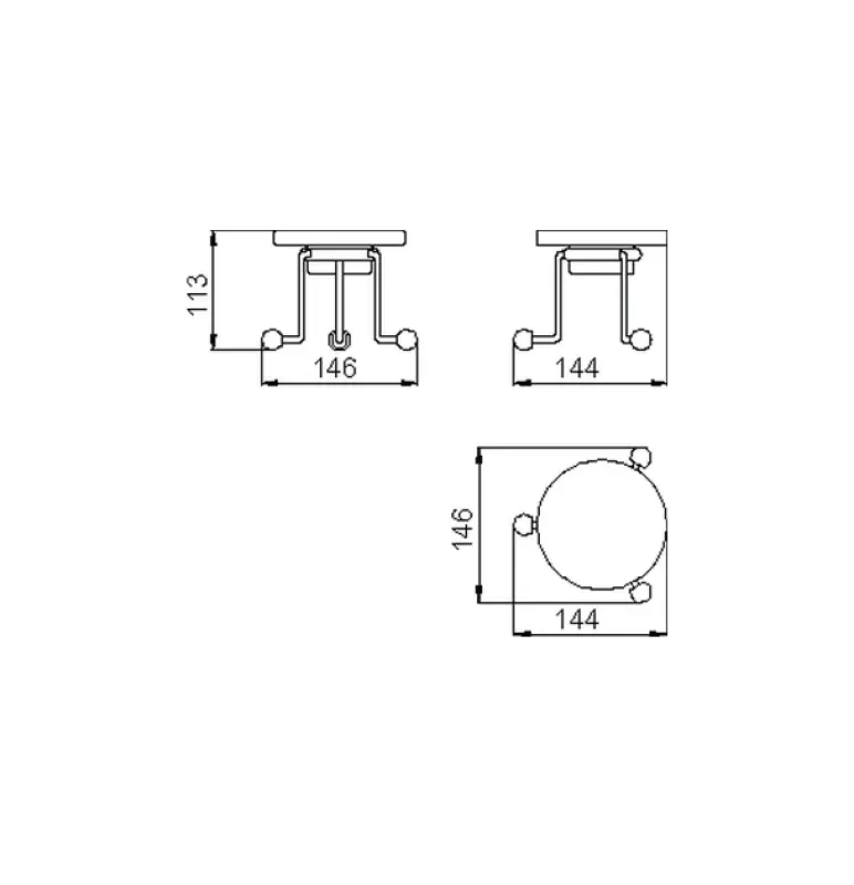 Huber Croisette Klasszikus Szappantartó Króm-Kerámia 4028.01H.CR