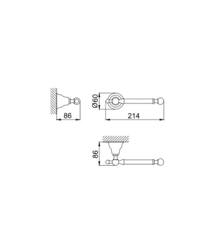 Huber Croisette Klaszikus vécépapír tartó Króm 4034.01H.CR