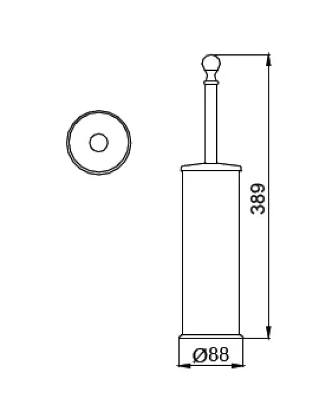 Huber Croisette Klasszikus WC-kefe tartó álló modell Króm 4040.01H.CR