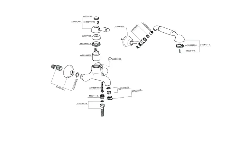 Huber Croisette Kádcsaptelep kézi zuhanykészlettel Króm CM00012021