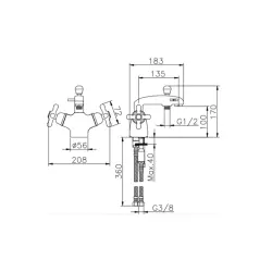 Huber Croisette Badthermosztát Csaptelep Arany CST620102G