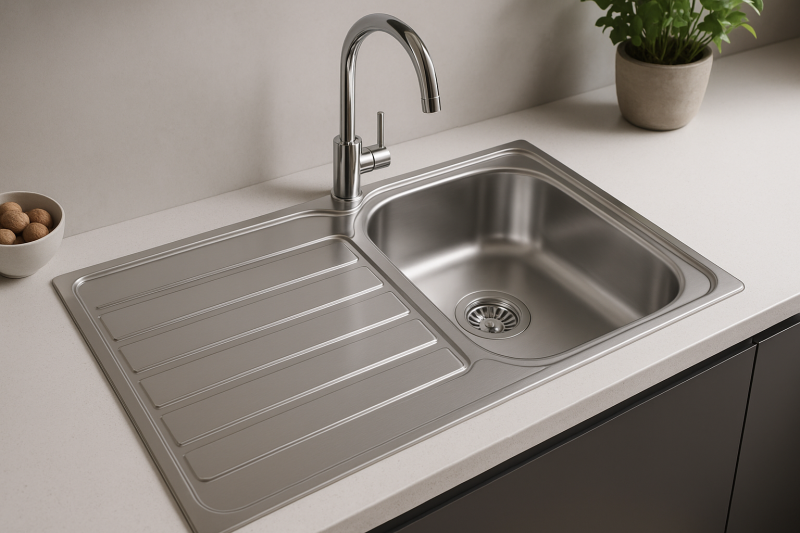 Franke Spark SKX 611 rozsdamentes acél mosogató csepegtetővel, felépítményes, 86x50cm 101.0315.545