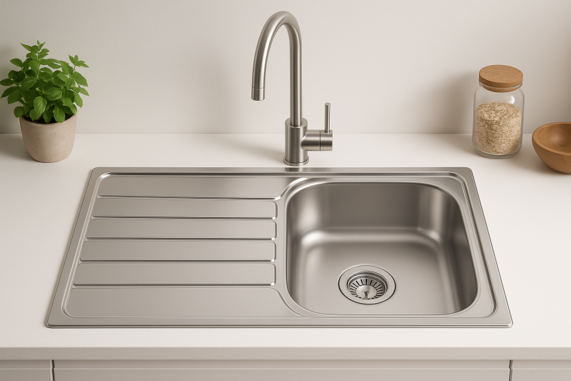 Franke Spark SKX 611 rozsdamentes acél mosogató csepegtetővel, felépítményes, 86x50cm 101.0315.545