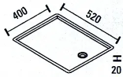 ABK Baronga mosogató csepegtetőfelület rozsdamentes acél 52x40cm síkbeépítés BAR52FVI
