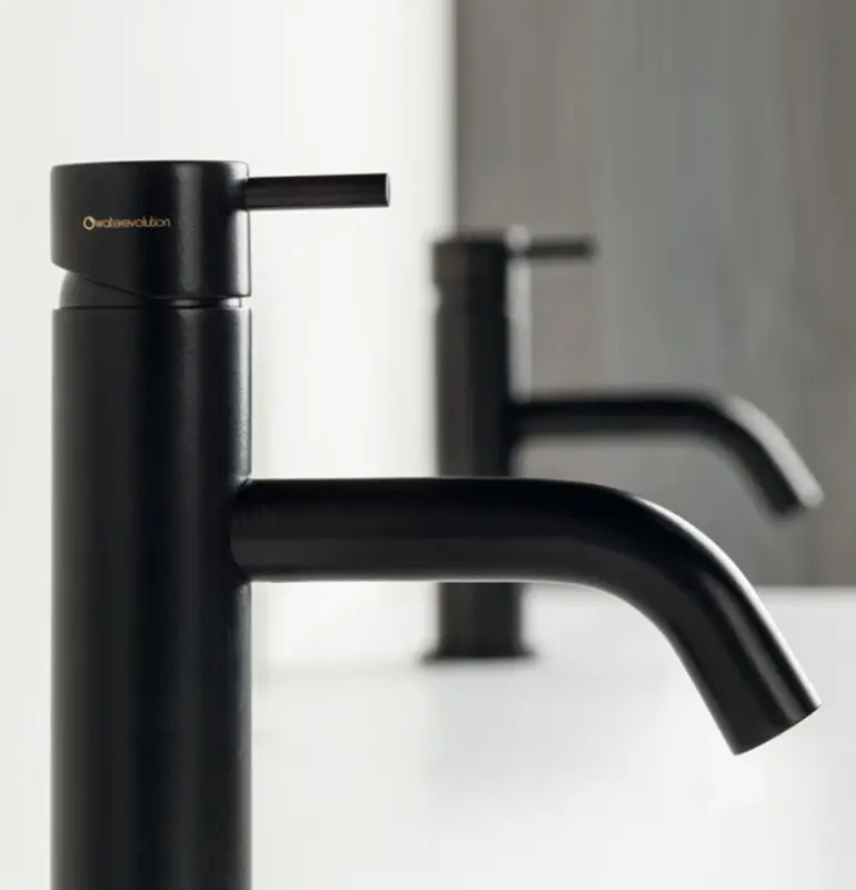 Waterevolution Flow wastafelkran mat zwart T110PR