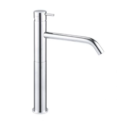 Waterevolution Flow mosdócsap magas kifolyóval mosdókagylókhoz, kattintós dugóval, króm T11501
