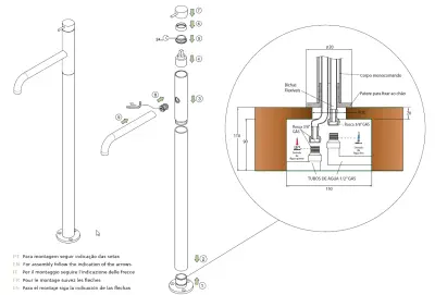 Waterevolution Flow vrijstaande badkraan chroom T13401 in het Hongaars is:

Waterevolution Flow szabadon álló fürdőkádkifolyó króm T13401