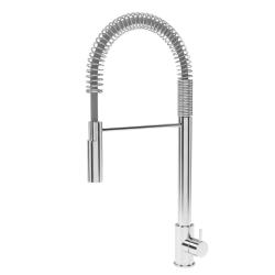 Waterevolution Flow semi-professional kitchen mixer tap chrome with column and spring T15701