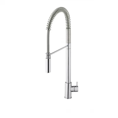 Waterevolution Flow félprofesszionális konyhai csaptelep króm, oszlopos és rugós T15701