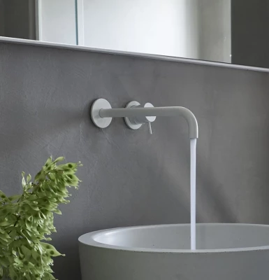 Waterevolution Flow beépíthető mosdócsaptelep matt fehér, 25 cm-es kifolyóval T116BBR-25