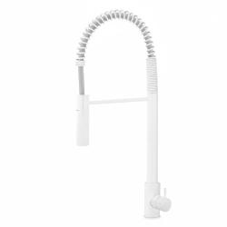 Waterevolution Flow Semi-professional kitchen mixer with extractable shower and swivel spout White T157BR