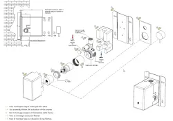 Waterevolution Flow beépített termosztátos zuhanycsaptelep, 2 kimenettel, króm T132TB01
