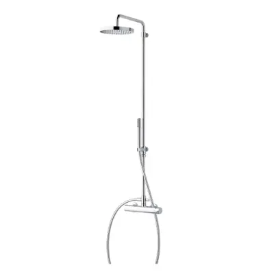 Waterevolution Flow zuhanykészlet termosztáttal és esőzuhannyal, króm, T141T01