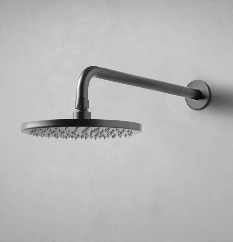 Waterevolution Flow fejzuhany 200 mm, falra szerelhető, matt fekete T1641PR