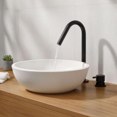 Waterevolution Flow 2-gats wastafelkraan mat zwart met kleine V 120mm uitloop T1121VPR

Waterevolution Flow 2-lyukas mosdócsaptelep matt fekete kis V 120 mm-es kifolyóval T1121VPR