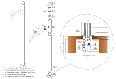 Waterevolution Flow álló mosdócsaptelep matt fehér T113BR