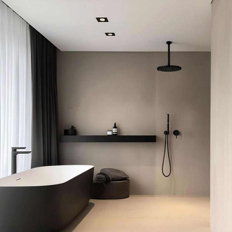 Waterevolution Flow beépíthető csaptelep, matt fekete 1208512422