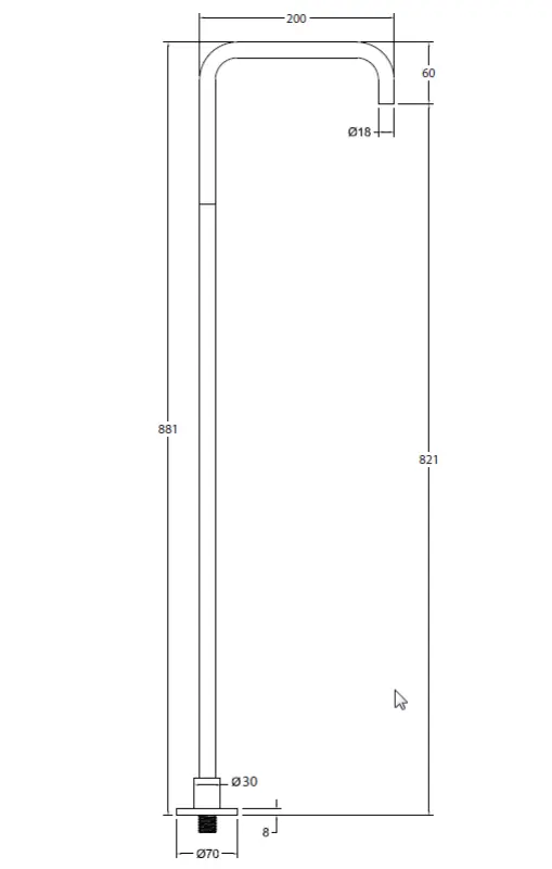 Waterevolution Flow szabadon álló mosdócsaptelep, matt fekete kifolyó T1.676.PR