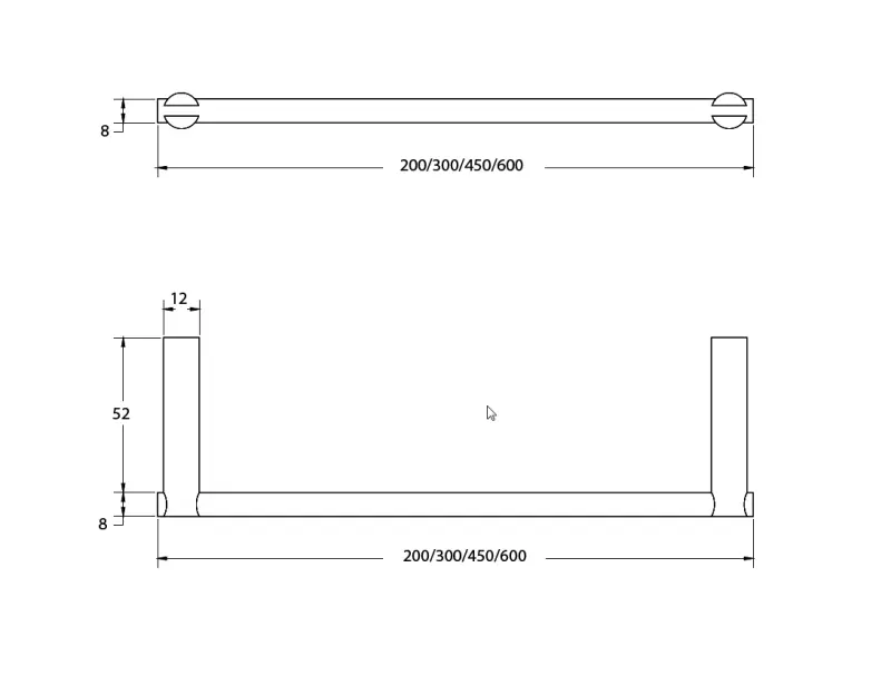 Waterevolution S22 törölközőtartó 30 cm rozsdamentes acél A411IE