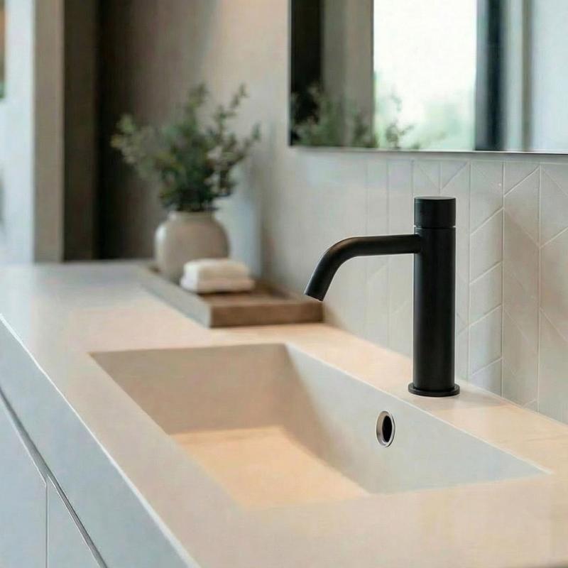 Waterevolution Flow Zelfsluitende Fonteinkraan Mat Zwart T110TPPR