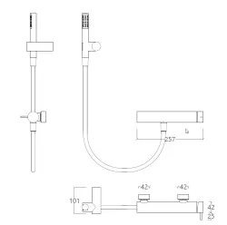 Waterevolution Flow zuhanycsap zuhanygarnitúrával, króm T14001