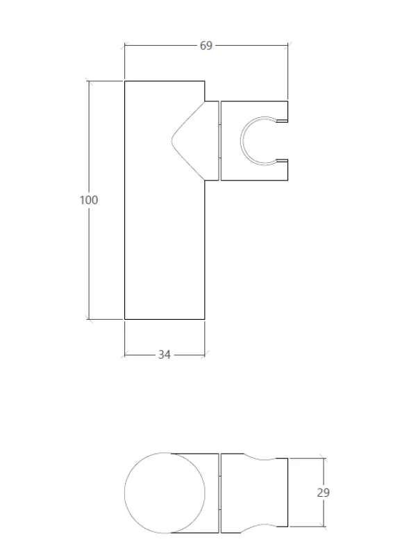 Waterevolution Flow állítható kézi zuhanytartó króm T162301