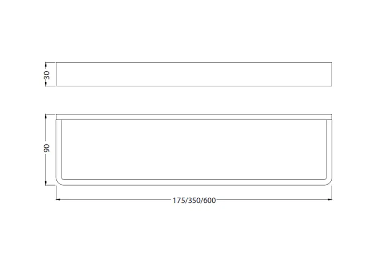 Waterevolution Deep törülközőtartó 60 cm matt fekete A212PR