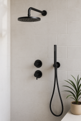 Waterevolution Flow inbouw doucheset mat zwart met thermostaat regendouche en handdouche 1208846402

---

Waterevolution Flow beépített zuhanykészlet matt fekete termosztáttal, esőzuhannyal é