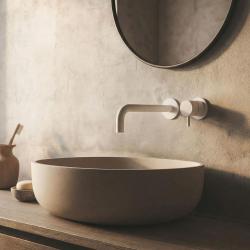 Waterevolution Flow beépíthető mosdócsaptelep matt fehér, 15 cm-es kifolyóval T116BBR-15