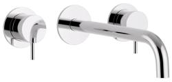 Waterevolution Flow 3-lyukú beépíthető mosdócsaptelep króm kifolyóval 15 cm T1163F01-15