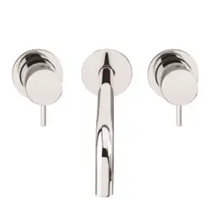 Waterevolution Flow 3-lyukú beépíthető mosdócsaptelep króm kifolyóval 15 cm T1163F01-15