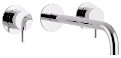 Waterevolution Flow 3-lyukú beépíthető mosdócsaptelep króm kifolyóval 15 cm T1163F01-15